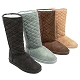 Microsuede Quilted Winter Boot w/ Lining