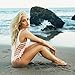 Blooming Jelly Womens Front Side Lace Up Monokini One Piece Swimsuit Bodysuit Bathing Suit, White, Medium, US6=UK10=EU36