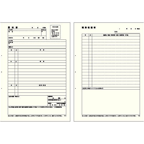 KOKUYO シン-37N 履歴書用紙(手引書付き)A4転職用履歴書・職務経歴書用紙各4枚