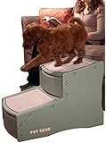 Pet Gear Easy Step II Pet Stairs, 2-step/for cats and dogs up to 150-pounds, Sage