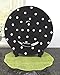 Polka Dots Serving Platter Color: Black