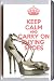 KEEP CALM and CARRY ON BUYING SHOES Fridge Magnet printed on an image of a pair of Jimmy Choo shoes, from our Keep Calm and Carry On series - an original Birthday Gift Idea for less than the cost of a card!