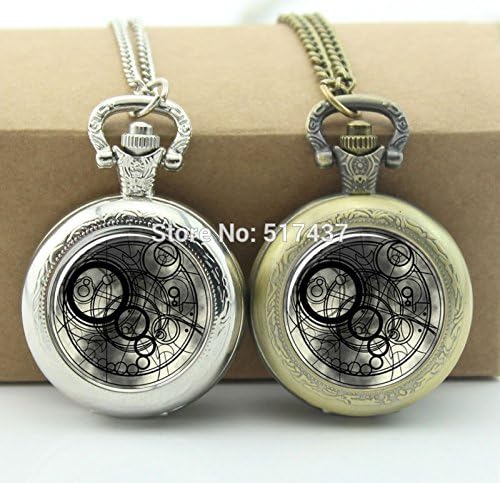 Pretty Lee Doctor Who Pocket Watch Timelord Seal Jewelry Floating Glass Lockets Necklace Pocket Watch Necklace