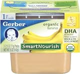Gerber 1st Foods Organic Bananas, 2-Count, 2.5-Ounce Tubs (Pack of 8)