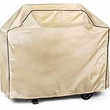Abba Patio Outdoor/Porch Barbeque/ BBQ Grill Cover, Water-repellent and Fire Resistant, All Weather Protection, Tan Color, Medium
