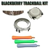 Set of 3 BlackBerry Trackballs with Rings and Opening Tools for Blackberry Curve Pearl 8100 8110 8120 8130 8220 8230 8300 8310 8320 8330 8800 8820 8830