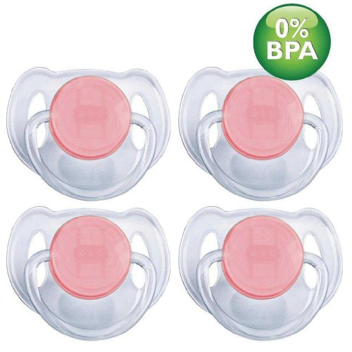 Philips Avent Translucent Toddler Pacifiers 6-18 Months - 4 Pack (Red)