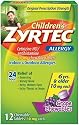 Zyrtec Children's Allergy Relief (10 mg), Grape, 12-Count Chewable Tablets