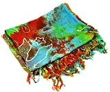 51yqC0pEZFL. SL160  Tie Dye Celestial Print Sarong Beach Wrap Green, Blue