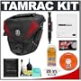 Tamrac 5514 Adventure Zoom 4 Digital SLR Camera Bag Holster Case (Red) + Accessory Kit for Canon Rebel T3, T3i, T1i, T2i, EOS 60D, 5D, 7D, Nikon D3000, D3100, D5000, D5100, D7000, D300s, Olympus Evolt E-5, E-30, E-620 & Sony Alpha A560, A580, A33, A35, A55