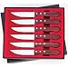 Slitzer 6pc Restaurant Style Jumbo Steak Knives with Dishwasher Safe Wood Handles