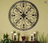 36 Wrought Iron Fleur De Lis Wall Grille Tuscan Grill