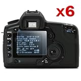 6-pack 2 LCD Kit Reusable Screen Protector for Canon EOS 5D Mark II