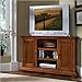 Home Styles Homestead Corner Entertainment TV Stand in Distressed Warm Oak Finish