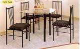 Black Finish Table/Chair