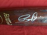 Bobby Abreu Autographed Baseball Bat. Proof Photo of Bobby Signing for Us.