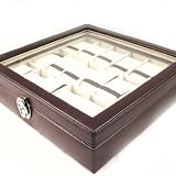 Coffret Cuir "Munich" Marron Chocolat 18 montres