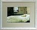 Framed Andrew Wyeth Lab Dog on Bed Picture Bedroom