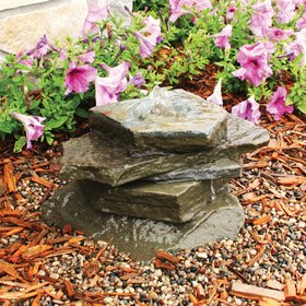 Aqua Rock NYBF Fountain Kit, New York Bluestone Flag Stack
