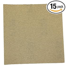 Porter-Cable 762801215 1/4 Sheet 120 Grit Adhesive-Backed Sanding Sheets - 15 Pack
