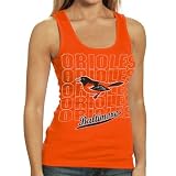 MLB Baltimore Orioles Ladies Orange Repeater Tank Top (Large)