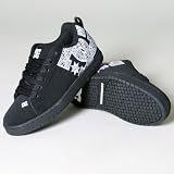 DC Men's Court Graffik SE Skate Shoe,Black/DC Print,10.5 M US