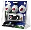 Wisconsin Badgers 3 Golf Ball Gift Pack w/ Spring Action Tool - NCAA College Athletics
