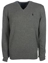 Ralph Lauren Mens Lambswool Sweater Grey