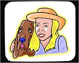 Mouse Pad with human, body, individuals, individual, persons, hugging, humans, hound, people, woman, pet, person, dog