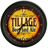TILLAGE 'S Beer and Ale Cascading Pub Wall Clock