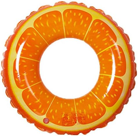 Justtrue Cool Summer Fresh Lemon Swimming Rings, 80#=Diameter Inner32cm/Outer70cm (Romdon Color)