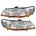 Driver and Passenger Headlights Headlamps Replacement for Honda 33151-S84-A01 33101-S84-A01