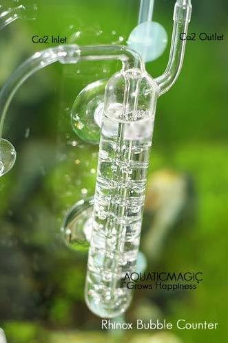 Rhinox Bubble Counter - CO2 Diffuser Aquarium for Live Aquarium Plant Fish Tank Amano Ada