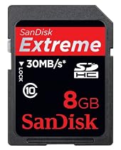 SanDisk SDHC Extreme 8 GB Speicherkarte 30MB Edition