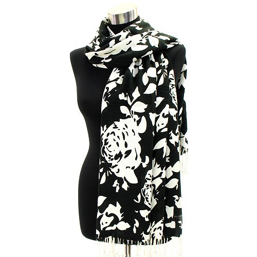 Travel Gear Bag Lovely Rose Print Black and White Pashmina   Choices Available