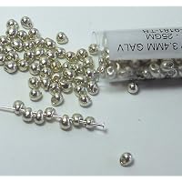 Silver Galvanized Metallic Miyuki 3.4mm Fringe Seed Bead Glass Tear Drops 25 Gram Tube Approx 650 Beads