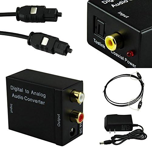 Elecsonix Digital to Analog Audio Converter Adapter Fiber optic cable
