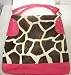 Brown / Hot Pink Giraffe Print Purse Handbag Bag