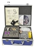 Premium tattoo kit with rotary gun, tattoo machine liner and shader kit complete kit with tattoo power supply needles and more by Fancierstudio A06