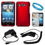 Red Durable Protective Rubberized Crystal Hard Case Cover for AT&T Wireless ....