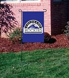COLORADO ROCKIES OFFICIAL LOGO GARDEN FLAG + STAND