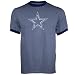 Reebok Dallas Cowboys Blue Heather Faded Logo Ringer T-shirt