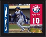 Michael Young Plaque | Details: Texas Rangers, Sublimated, 10x13, MLB Plaque
