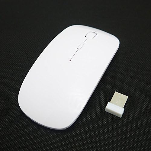Holdding White 2.4G RF DPI Optical Light Wireless USB Mouse for Apple Macbook 13" PRO AIR 11" Acer Sony Hp Dell Lenovo Toshiba Asus/Adjustable Wireless Mouse with USB Receiver Hidden in the Battery Place