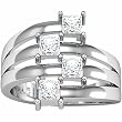 14K White Gold Diamond Ring - 0.80 Ct.
