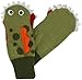 Kidorable Green Dinosaur Soft Acrylic Mittens for Boys With Fun Dino Puppet Mouth