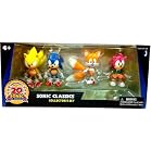 Sonic 20th Anniversary Exclusive Pack 10 cm Classic Super Sonic, Sonic, Tails, and Amy
