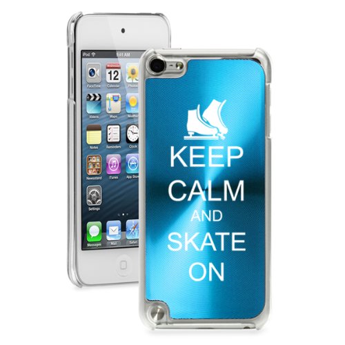Apple iPod Touch 5th Generation Light Blue 5B1681 hard back case cover Keep Calm and Skate on Ice Skates