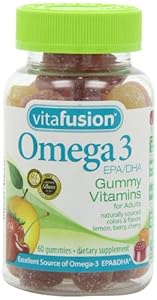 Vitafusion Omega-3, 60 gummies  Bottle (Pack of 3)