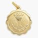 14 Karat High Polish & Matte Holy Religious Communion Medallion